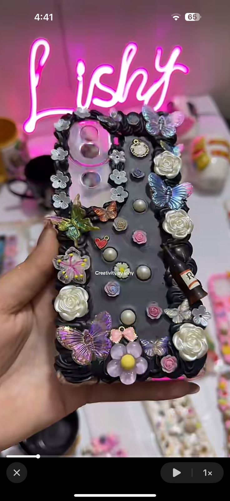 Black vintage phone case