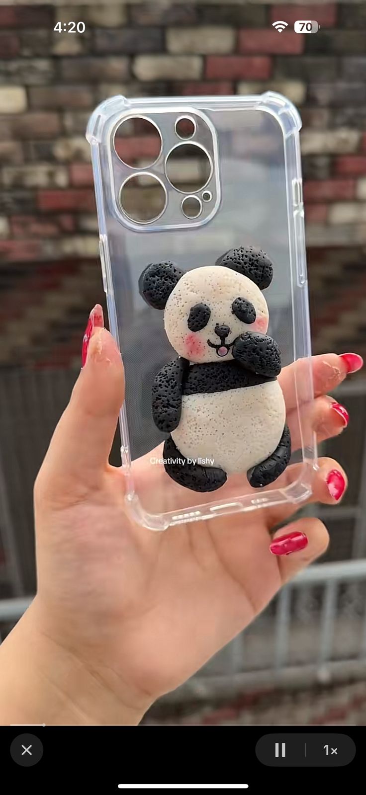 Relastic panda phone case