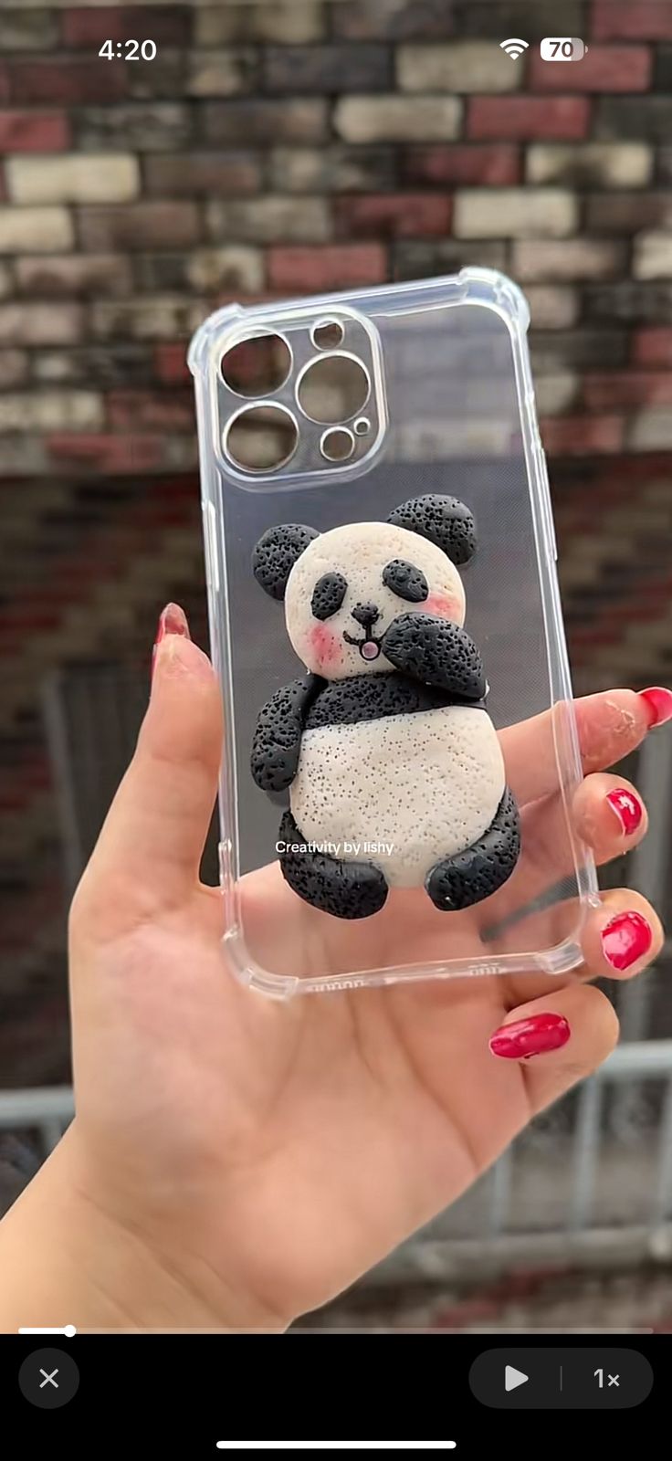 Relastic panda phone case