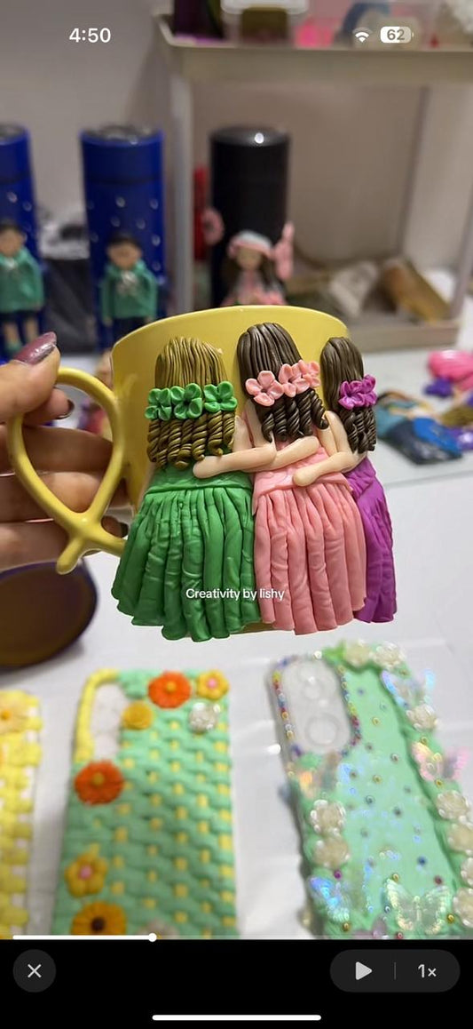 3 bestie or sisters mug