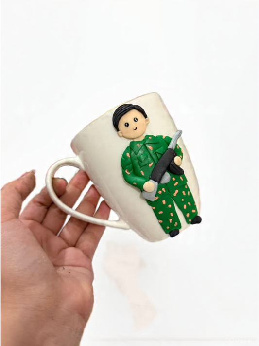 Army boy mug