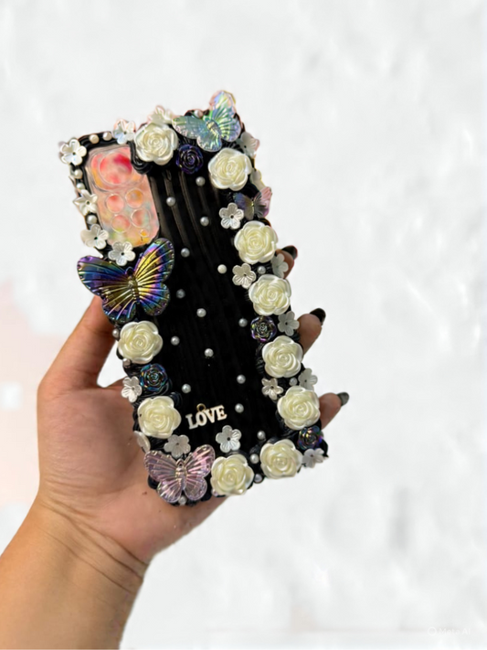 Black vintage phone case