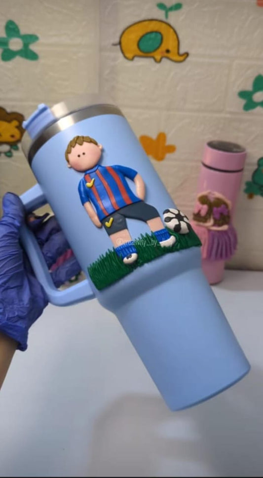 Customized Tumbler – 3D Clay Art Design