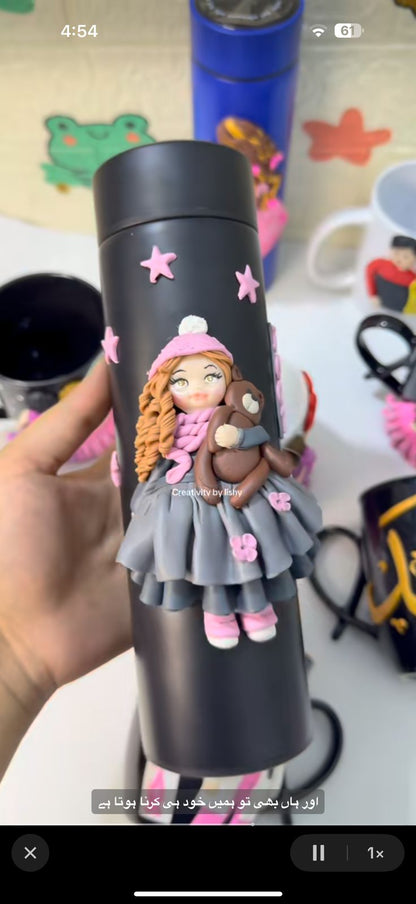 Realistic doll costumize temperature bottle