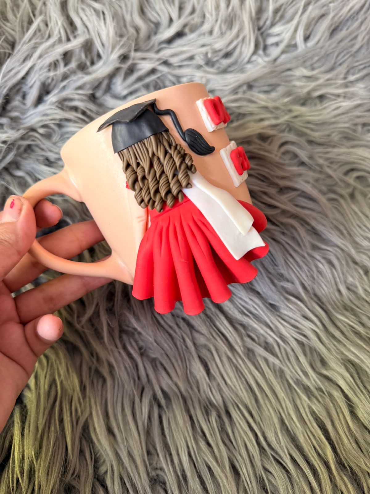 Graduation girl polymer mug