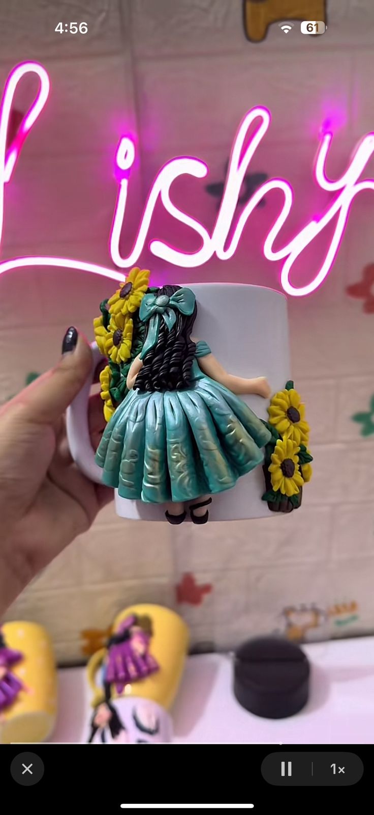 Sun flower doll mug