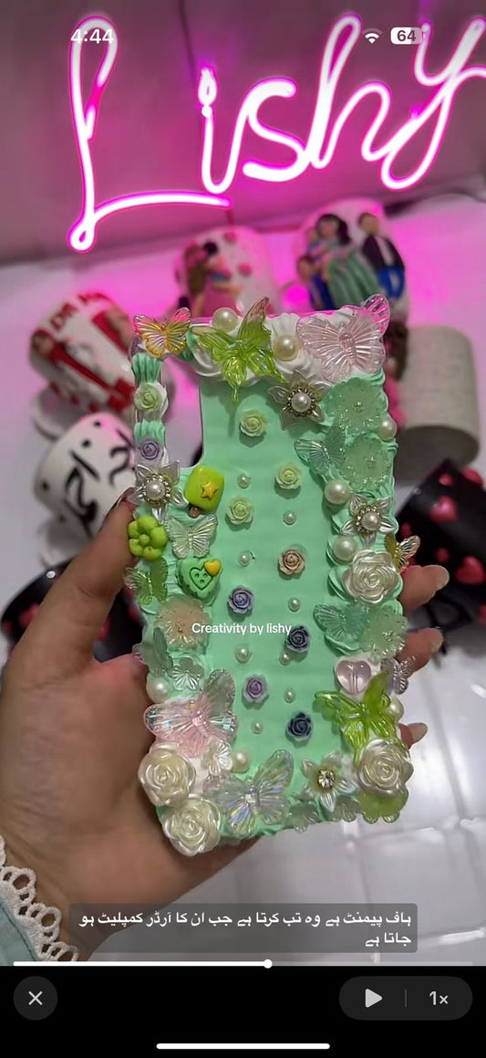 Sea green vintage phone case
