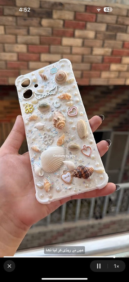 Sea shell 3d resin phone case