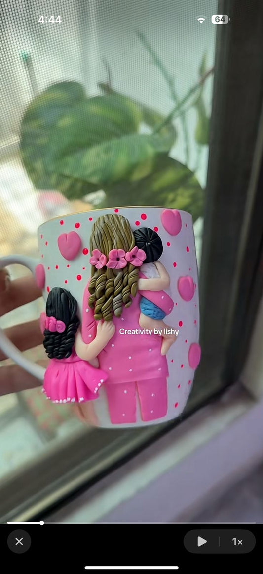 Mother love kids polymer mugs
