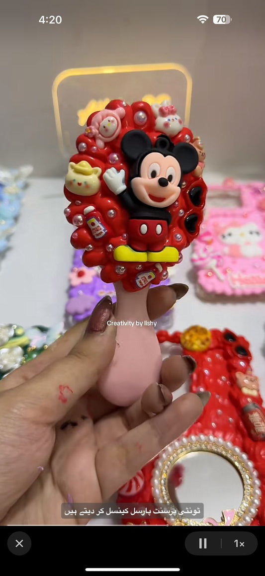 Mickey mouse decoden mini hair brush