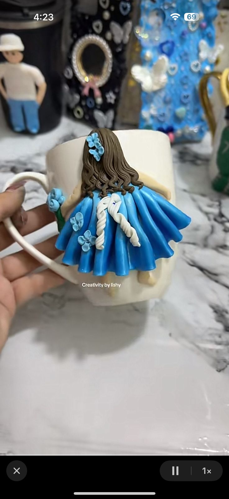 3d relastic doll mug