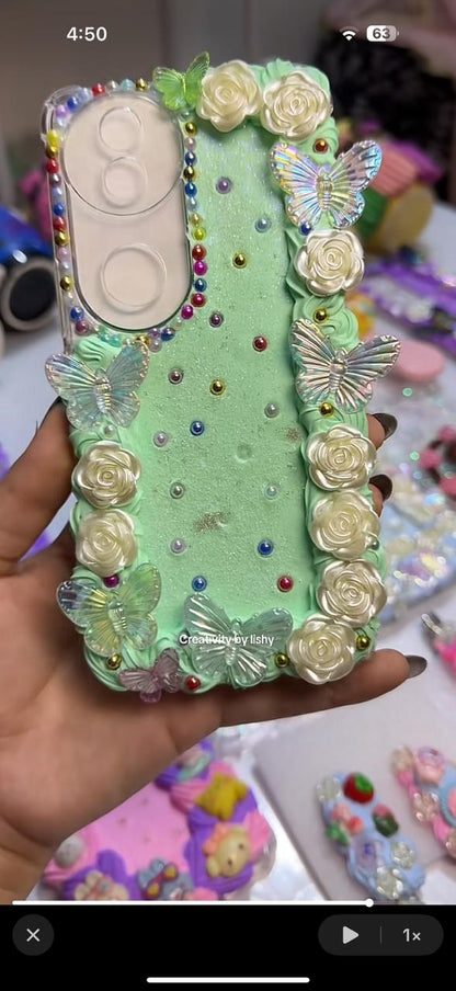 Sea green vintage phone case