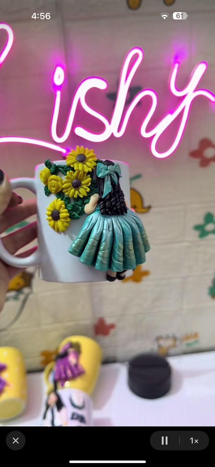Sun flower doll mug