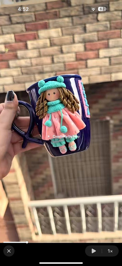 Relastic 3d doll mug